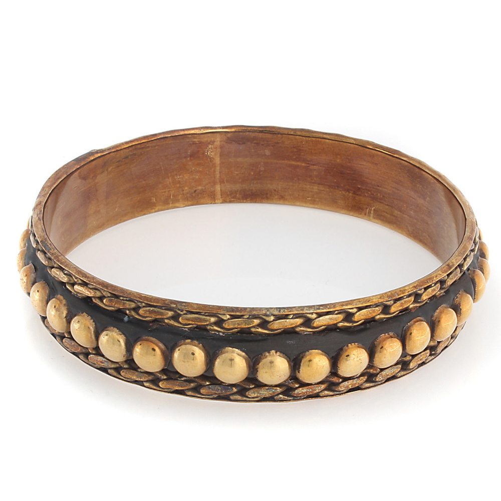BAJALIA Brass Indali 6.75" Bangle Bracelet
